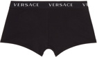 Versace Underwear Three-Pack Black Logo Boxers