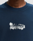 Daily Paper Scratch Logo Sweater Blue - Mens - Sweatshirts