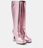 Nodaleto Angel metallic leather knee-high boots