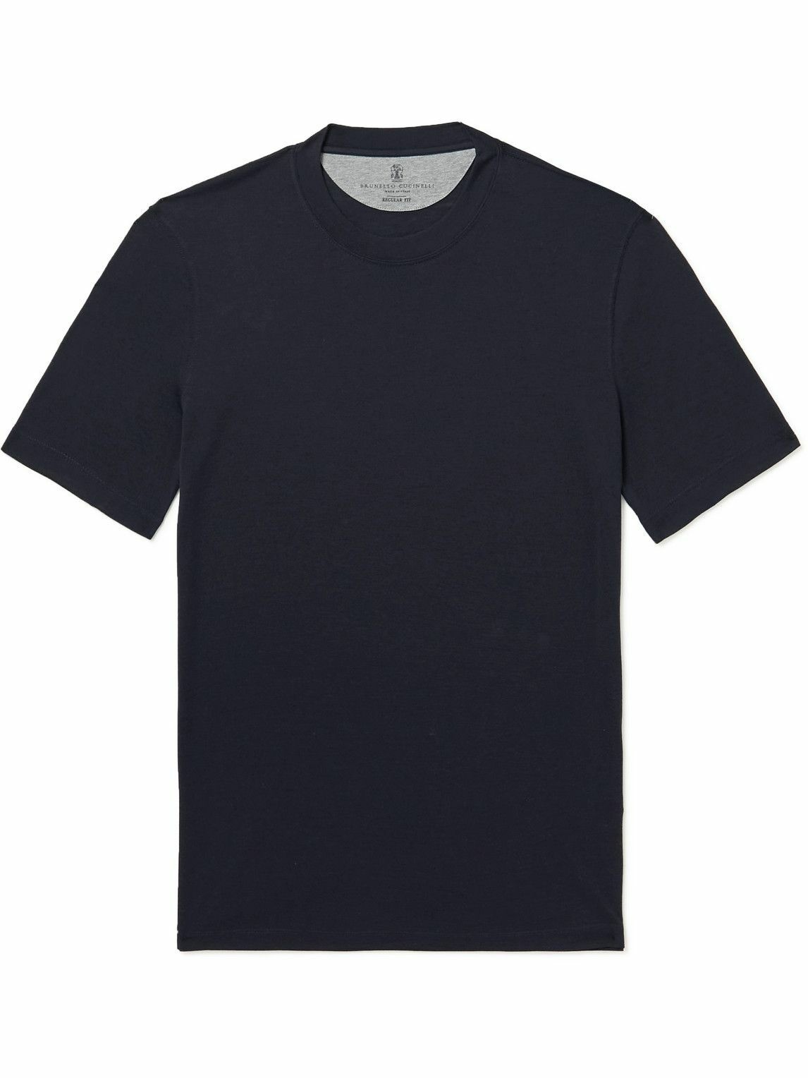 Brunello Cucinelli - Cotton-Jersey T-Shirt - Blue Brunello Cucinelli