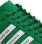 adidas Consortium - Human Made Campus Leather-Trimmed Suede Sneakers - Green