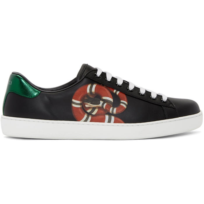 Photo: Gucci Black Snake New Ace Sneakers 