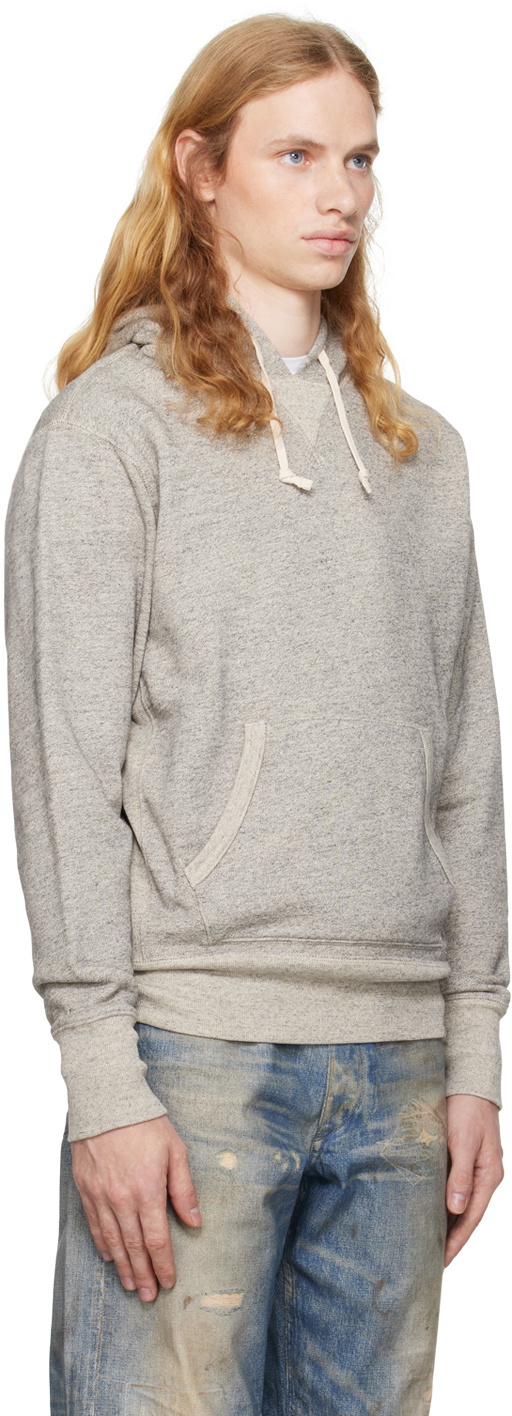 RRL Gray Boxy-Fit Hoodie
