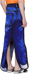 Doublet Blue Two-Dimensional 'Denim Pant' Skirt