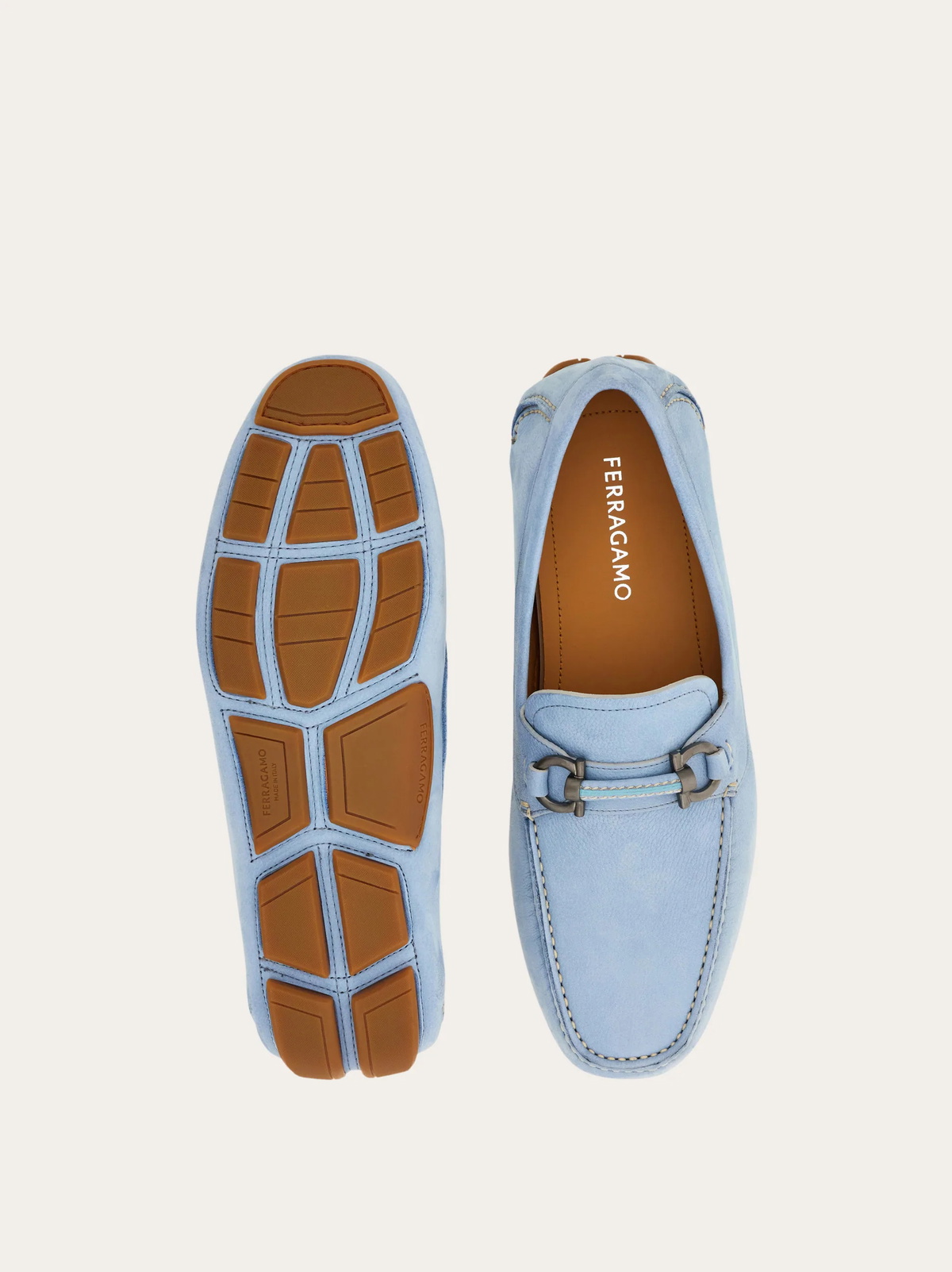 Ferragamo Mens Gancini ornament driver in Blue