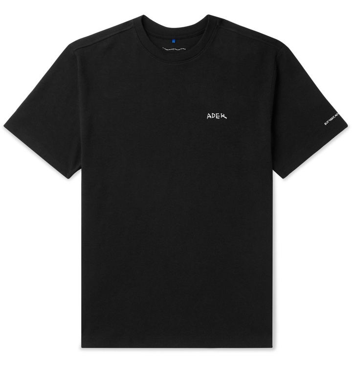 Photo: Ader Error - Logo-Print Cotton-Blend Jersey T-Shirt - Black