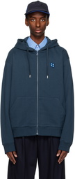 ADER error Navy Zip Hoodie