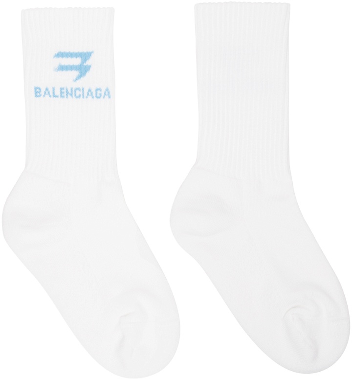 Photo: Balenciaga White Sporty B Tennis Socks