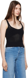 FRAME Black Scoop Neck Tank Top