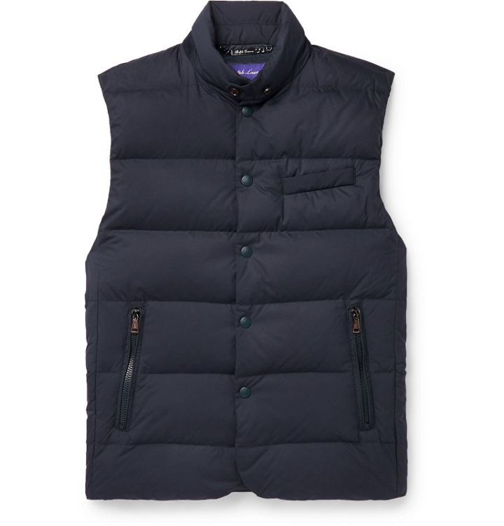 Photo: Ralph Lauren Purple Label - Quilted Shell Down Gilet - Blue
