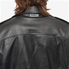 Vetements Men's Leather Biker Jacket in Black