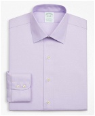 Brooks Brothers Men's Stretch Milano Slim-Fit Dress Shirt, Non-Iron Twill Ainsley Collar | Lavender