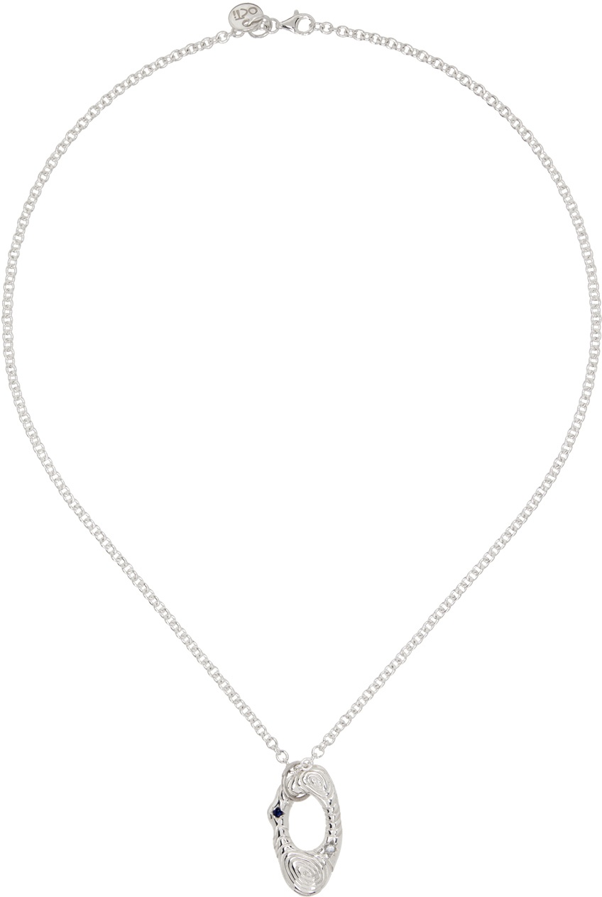 octi Silver River Sapphire Pendant Necklace