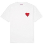 Palm Angels - Appliquéd Cotton-Jersey T-Shirt - White