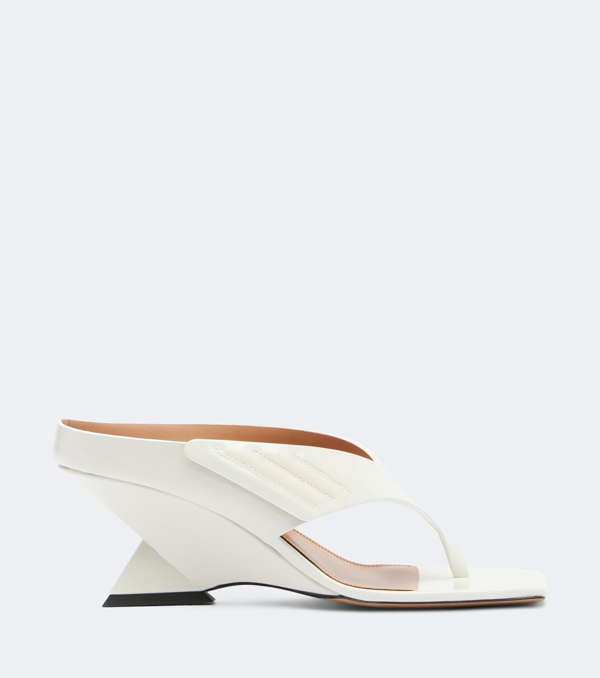 The Attico Cheope patent leather wedge sandals
