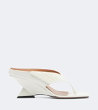 The Attico Cheope patent leather wedge sandals