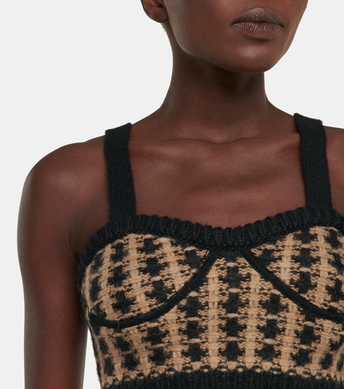 REDValentino Sweetheart-neck knit bralette