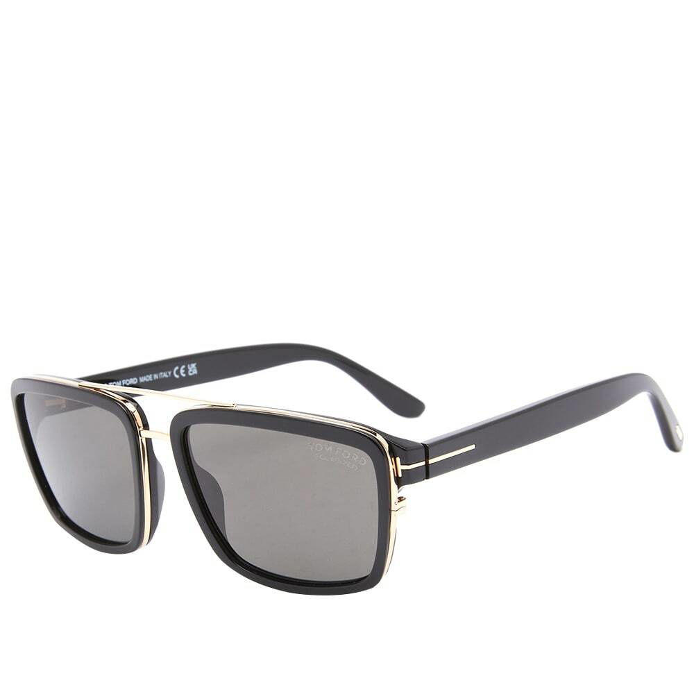Photo: Tom Ford Sunglasses Men's Tom Ford Anders Sunglasses in Shiny Black/Smoke