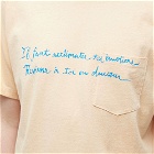 Engineered Garments Men's Emotion Cross Crew T-Shirt in Peach