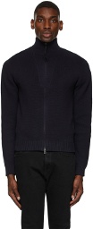 Tiger of Sweden Jeans Navy Luckyy Zip-Up Sweater
