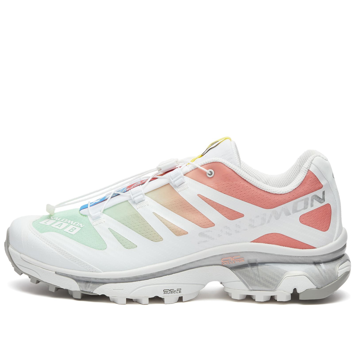 Salomon Men's XT-4 OG Sneakers in White/Green Ash/Coral