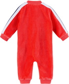 Palm Angels Baby Red Stripe Trim Jumpsuit