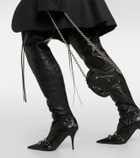 Balenciaga - Cagole leather over-the-knee boots