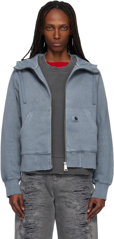 Photo: Carhartt Work In Progress Blue Torion Hoodie