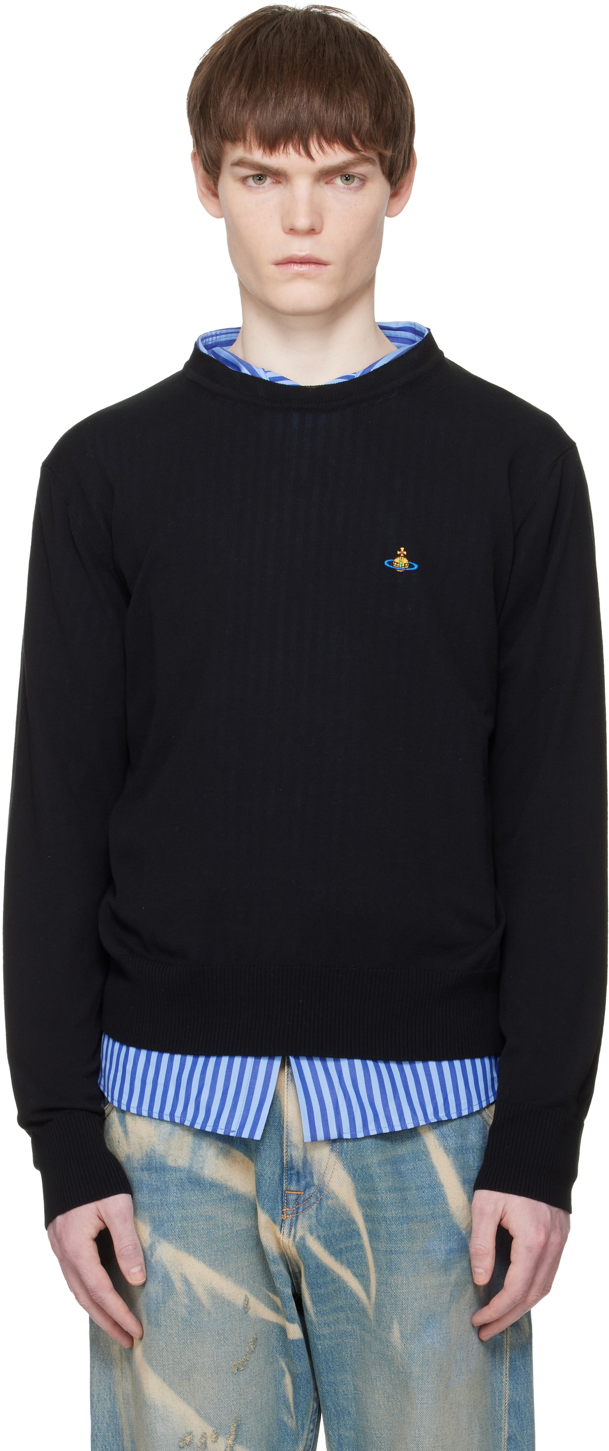 Vivienne Westwood Black Alex Round Neck Sweater Vivienne Westwood
