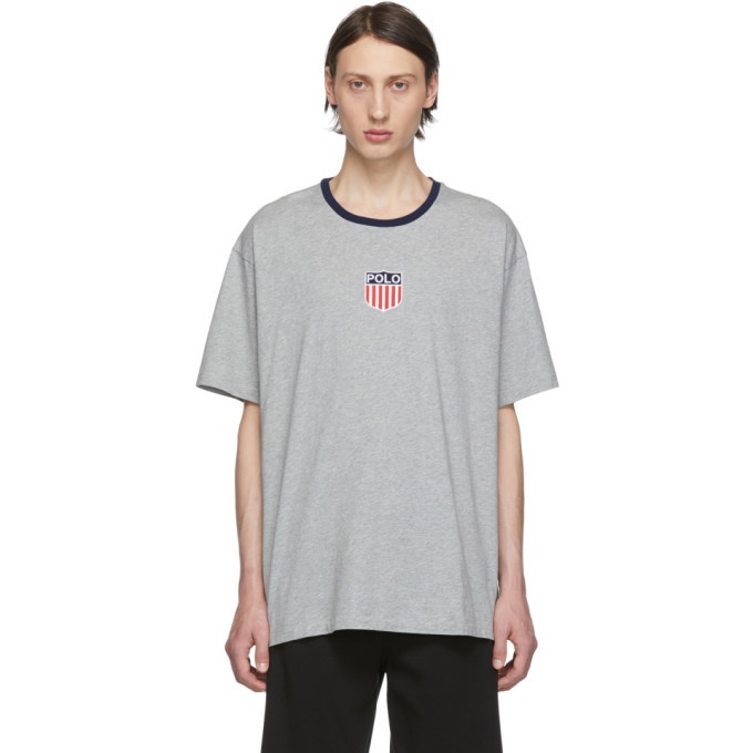 Photo: Polo Ralph Lauren Grey Classic Fit Graphic T-Shirt