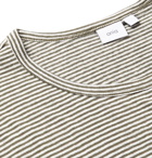Onia - Chad Striped Linen-Blend T-Shirt - Green