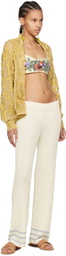 Bode Off-White Sunset Lily Bra