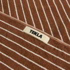 Tekla Fabrics Organic Terry Hand Towel in Rust Stripes 
