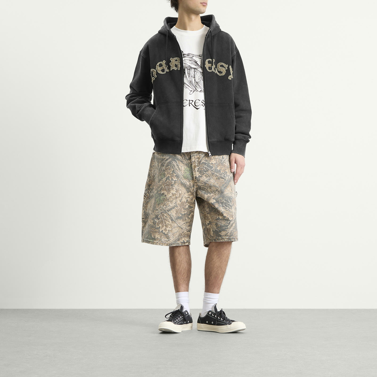 Heresy Men's Celtic Zip Hoodie in Ash
