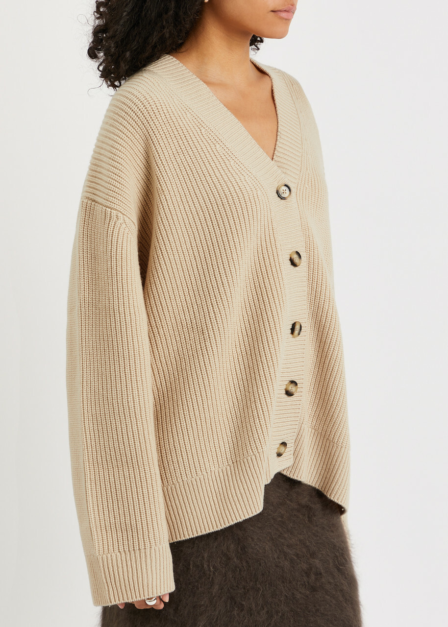 Nanushka Laran Wool-blend Cardigan Cream