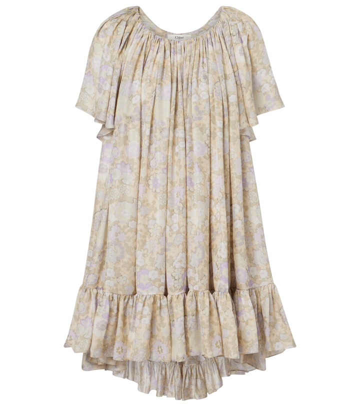 Photo: Chloé Floral ruffled silk charmeuse minidress