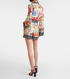 Dolce&Gabbana Capri printed silk satin shorts