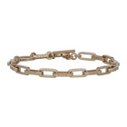 Valentino Silver Valentino Garavani VLTN Chain-Link Bracelet