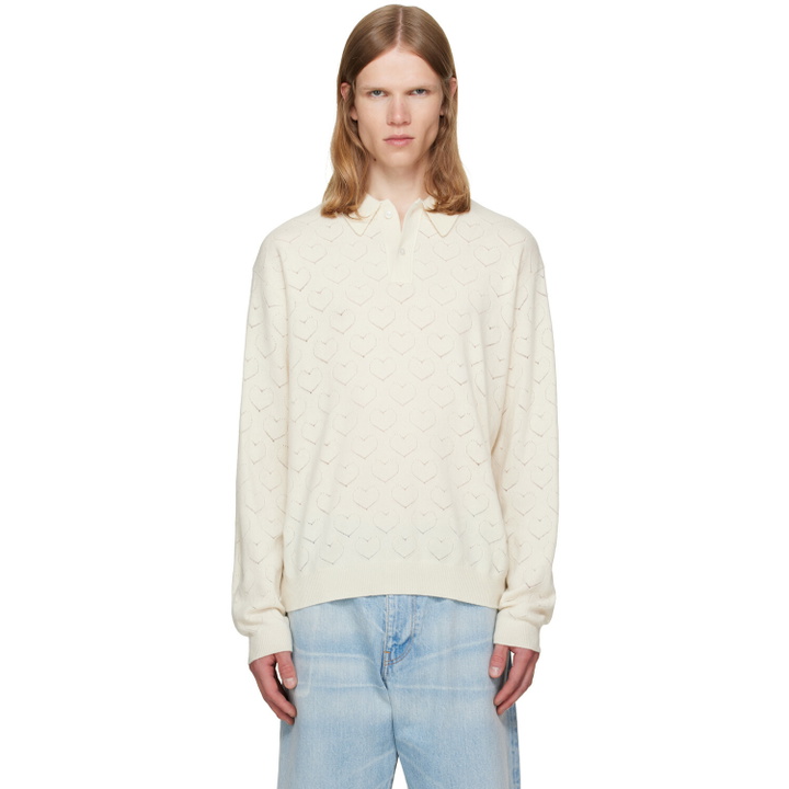 Photo: vowels Off-White Eyelet Polo