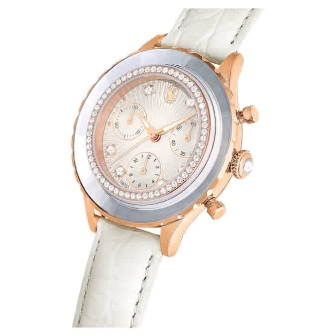 Swarovski Octea Chrono Quartz Crystal White Dial Watch 5671150