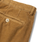 Boglioli - Tan Slim-Fit Stretch-Cotton Corduroy Suit Trousers - Tan