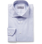 CANALI - Slim-Fit Cutaway-Collar Cotton-Twill Shirt - Gray