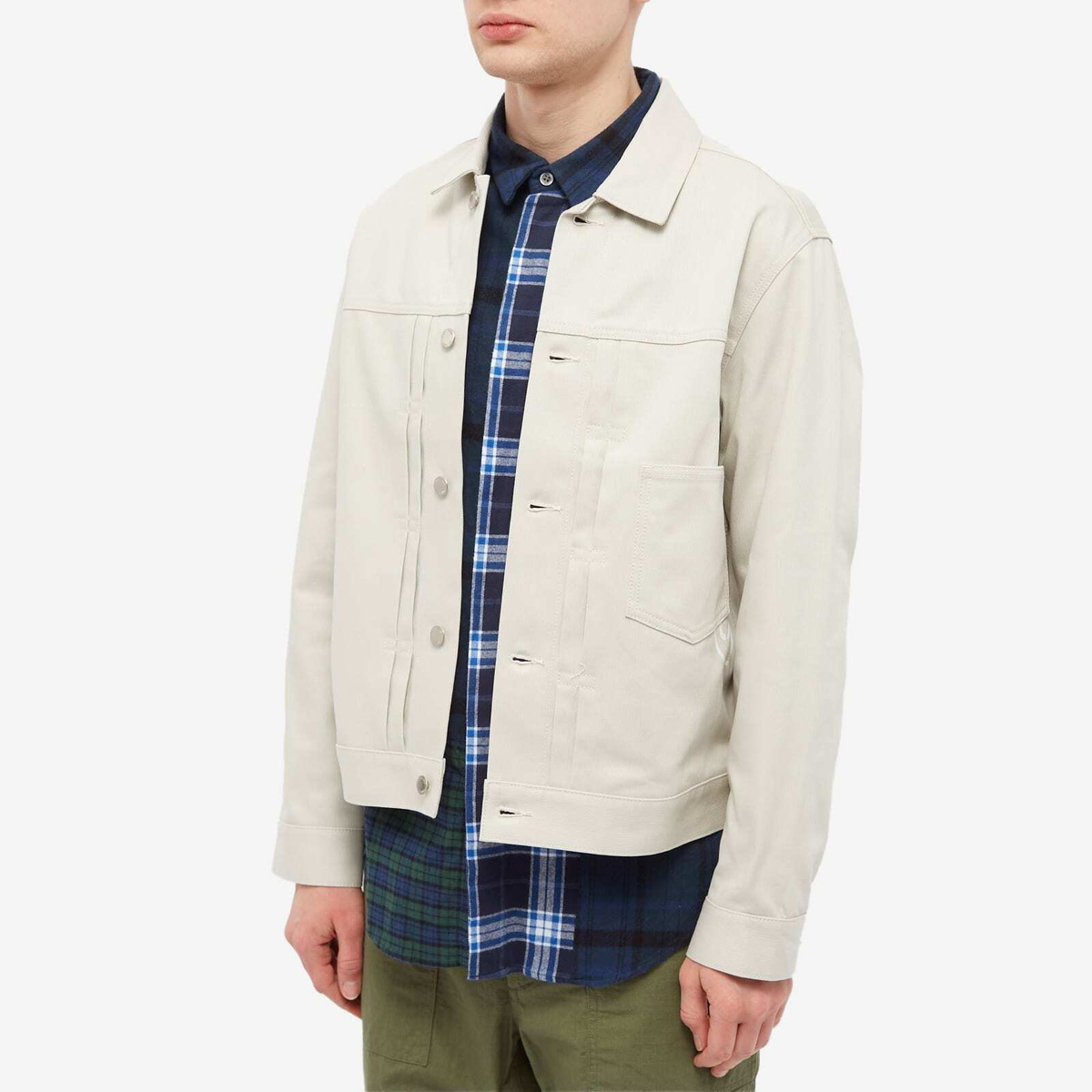 Uniform Experiment Men's Trucker Jacket in Off White