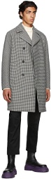 Dunhill Black & White Houndstooth Coat