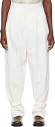 System White Ankle Strap Wool Trousers