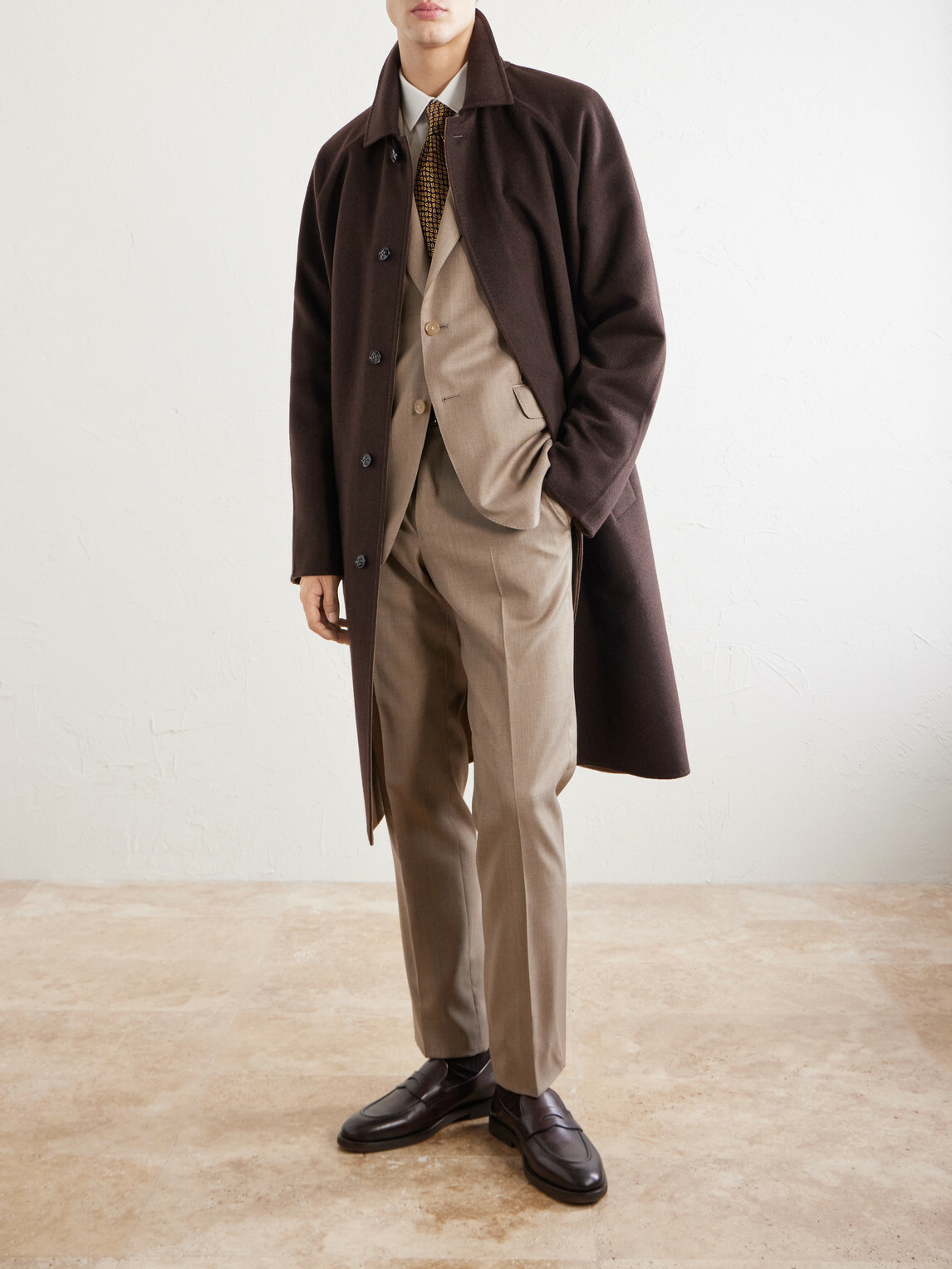 Kiton - Wool and Cashmere-Blend Coat - Brown
