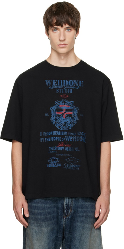 Photo: We11done Black Credits Graphic T-shirt