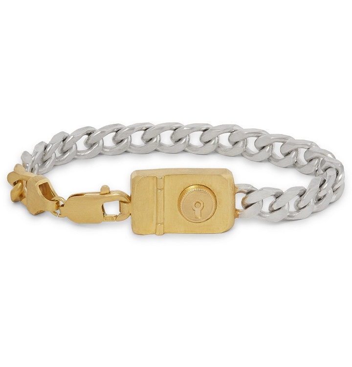 Photo: Dunhill - Sterling Silver and Gold-Tone Chain Bracelet - Silver