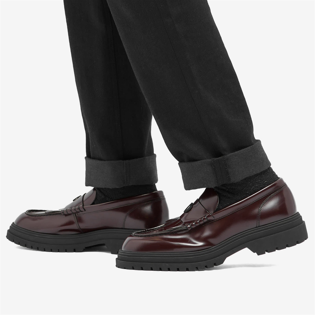 Fred Perry Men's Leather Loafer in Oxblood Fred Perry