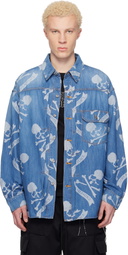 MASTERMIND WORLD Blue MW Long Sleeve Denim Shirt